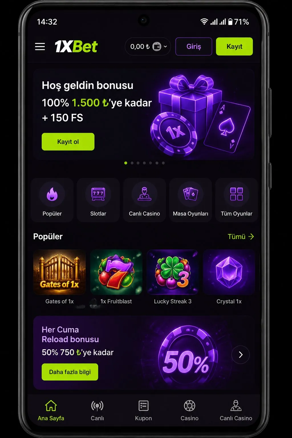1xBet İndir APK Android kurulum adımları