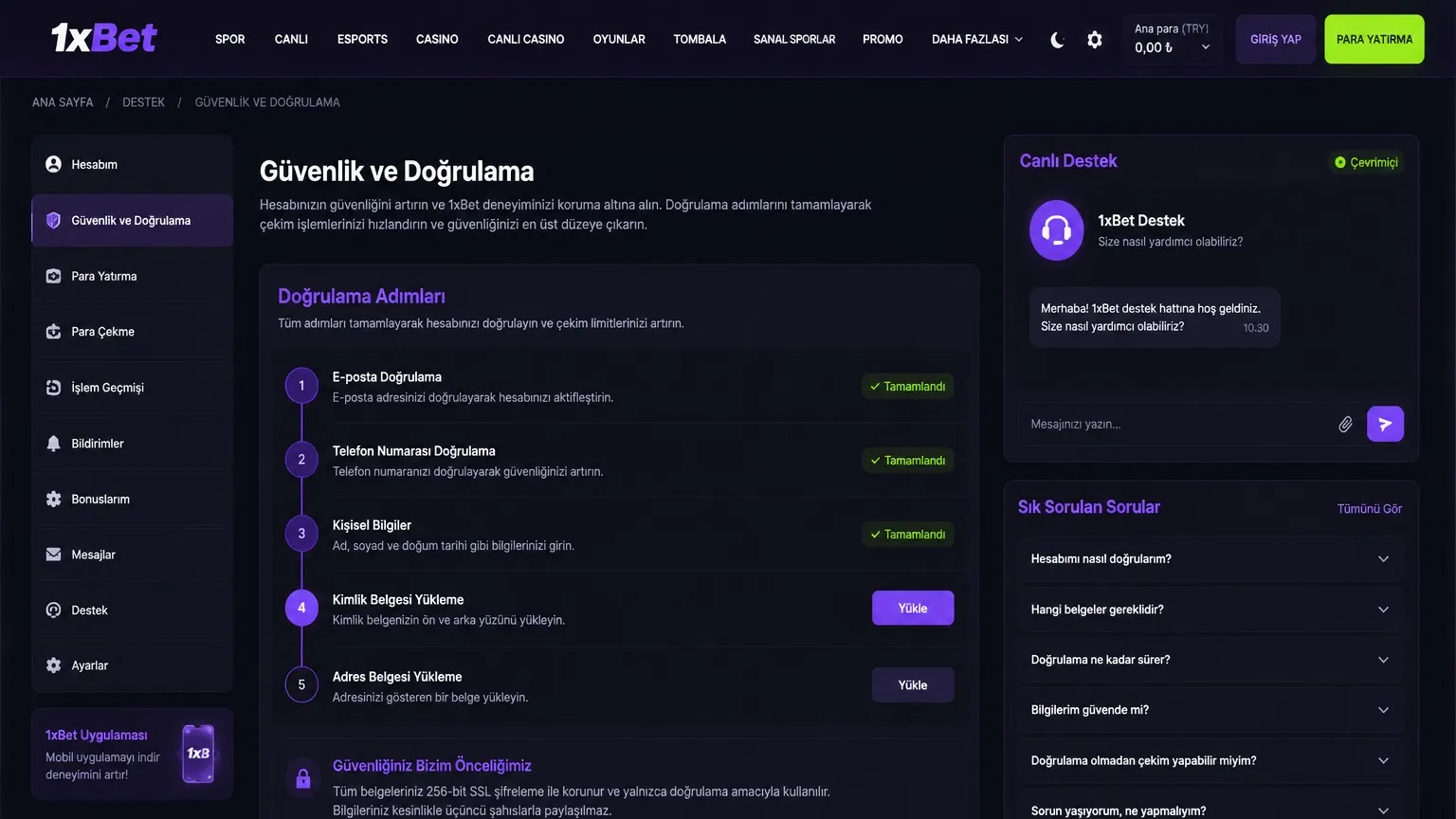 1xBet İndir güvenlik ve veri koruması